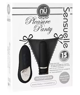 Nu Sensuelle Pleasure Panty Bullet wRemote Control 15 Functions  Black