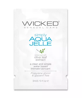 Wicked Sensual Care Simply Aqua Jelle Water Based Lubricant  1 oz