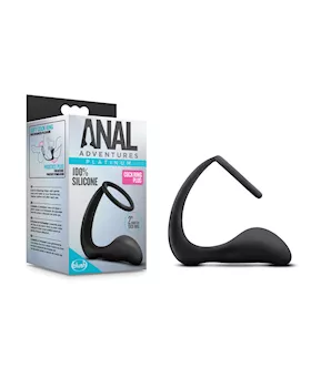 Blush Anal Adventures Cock Ring Plug  Black