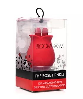 Bloomgasm The Rose Fondle 10X Massaging Clit Stimulator  Red