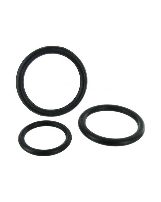 Black Triple Cock Ring Set