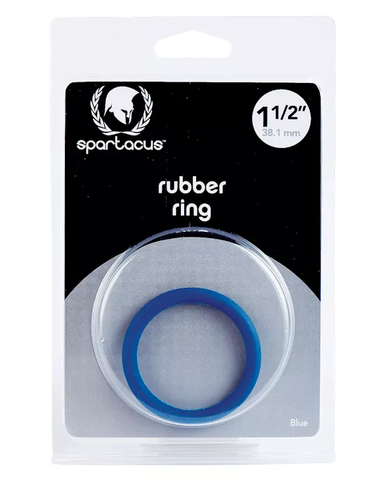 Spartacus 1.5" Rubber Cock Ring - Blue