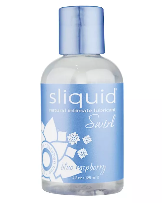 Sliquid Naturals Swirl Lubricant - 4.2 Oz  Blue Raspberry