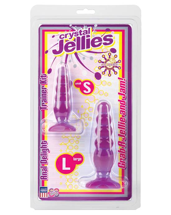 Crystal Jellies Anal Delight Trainer Kit  Purple