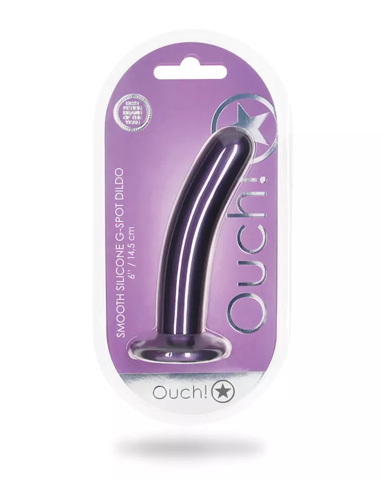 Shots Ouch 6" Smooth G-spot Dildo - Metallic Purple