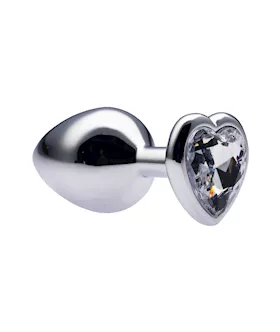 Kink Range Alloy Love Heart Gemmed Butt Plug  32 Inch
