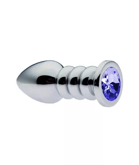 KinKi Ribbed Gemmed Butt Plug