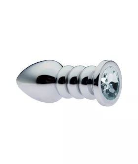 KinKi Ribbed Gemmed Butt Plug