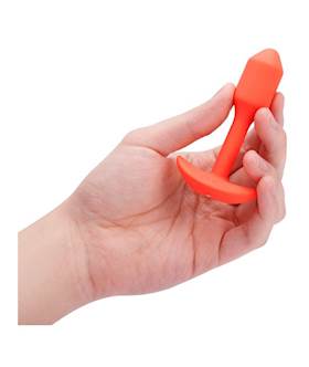 B-vibe Vibrating Snug Plug Small Orange (Size 1)