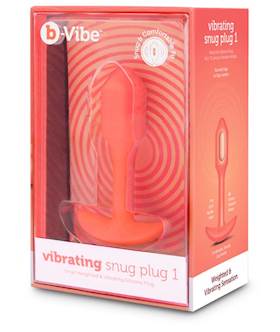 B-vibe Vibrating Snug Plug Small Orange (Size 1)