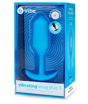 B-vibe Vibrating Snug Plug Large Blue (Size 3)