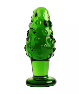 Lucent Textured Glass Butt Plug
