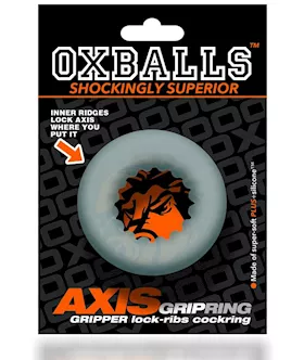 Axis Rib Griphold Cockring Clear Ice