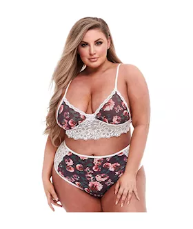 Floral  Lace Bikini Set