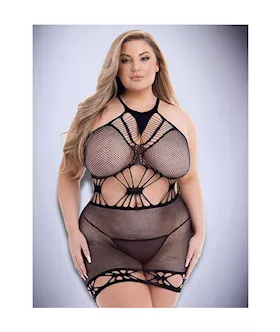 Diamonte Net Mini Dress