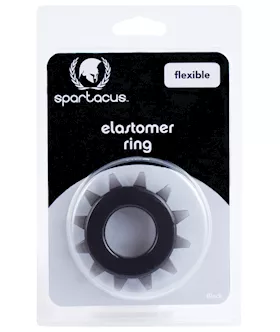 Spartacus Elastomer Stud Cock Ring  Black
