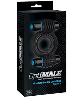 OptiMale Vibrating Double C Ring  Black