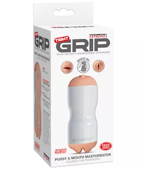 PDX Extreme Tight Grip Dual Density Squeezable Strokers Pussy amp Mouth
