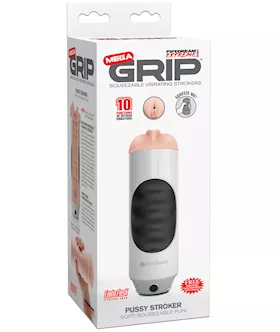 PDX Extreme Mega Grip Squeezable Vibrating Strokers Pussy