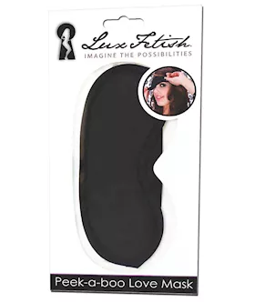 Lux Fetish Peek a Boo  Love Mask  Black