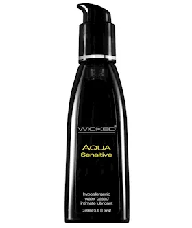 Wicked Sensual Care Hypoallergenic Aqua Sensitive Water Based Lubricant  8 oz Unscented