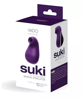 VeDO Suki Rechargeable Vibrating Sucker  Deep Purple