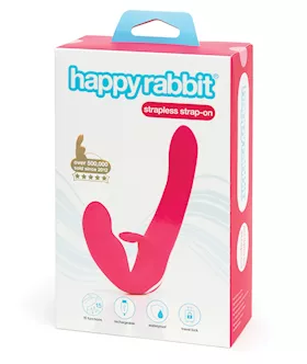 Happy Rabbit Strapless Strap on Rabbit Vibe  Pink
