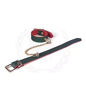 Spartacus PU Beginners Wrist Restraints  GreenRed