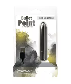 Bullet Point Rechargeable Bullet - 10 Functions Black