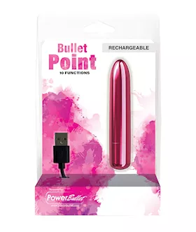 Bullet Point Rechargeable Bullet - 10 Functions Pink