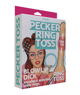 Inflatable Pecker Ring Toss  Asst Color Rings