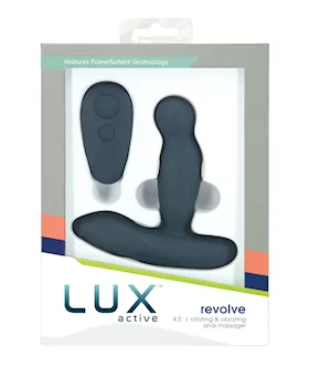 Lux Active Revolve 45quot Rotating amp Vibrating Anal Massager  Dark Blue