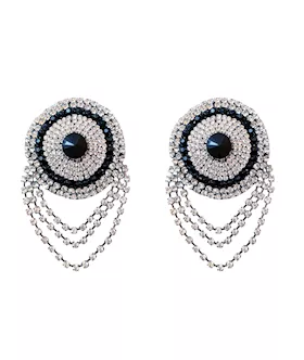 Neva Nude Burlesque La Vie Boheme Jewel Reusable Silicone Pasties  Crystal OS