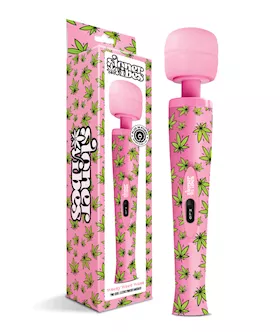 Stoner Vibes Wacky Weed Wand Massager  Pink Kush