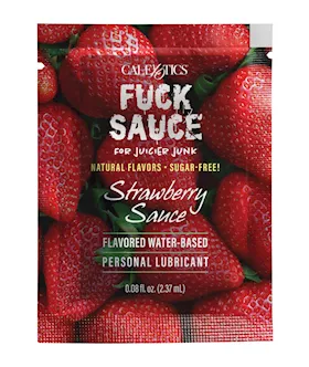 Fuck Sauce Flavored Water Based Personal Lubricant Sachet  08 oz Strawberry