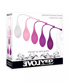 Evolved Tight amp Delight 5 pc Weighted Kegel Ball Set  Assorted Colors