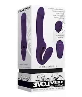 Evolved 2 Become 1 Strapless Strap On  Purple