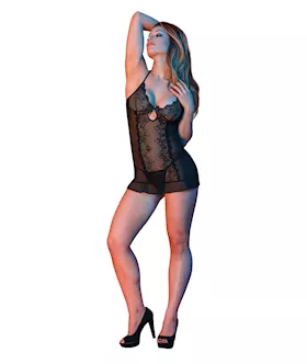 Sexy Time Sophia Chemise amp GString Black LXL