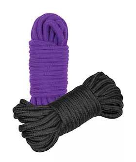 Plesur Cotton Shibari Bondage Rope 2 Pack  BlackPurple