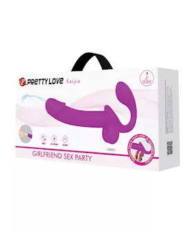 Pretty Love Kelpie Squirting Strapless Strap On  Fuchsia