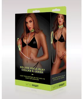 WhipSmart Glow in the Dark Deluxe Role Play Collar amp Leash  Green