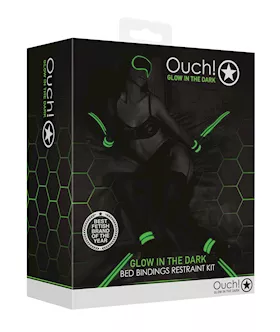 Shots Ouch Bed Bindings Restraint Kit  Glow in the Dark