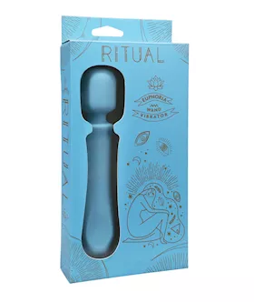 RITUAL Euphoria Rechargeable Silicone Wand Vibe  Blue