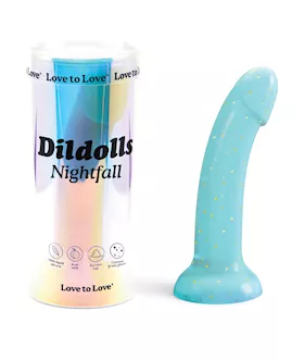 Love to Love Curved Suction Cup Dildolls Nightfall  Blue