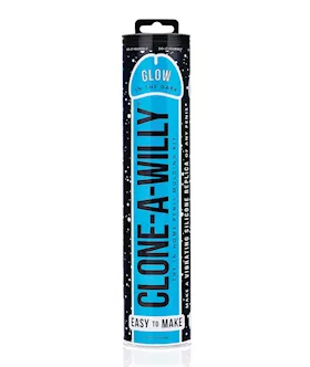 CloneAWilly Kit Vibrating Glow in the Dark  Blue