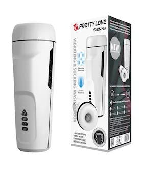 Pretty Love Sienna Sucking amp Vibrating Masturbator  White