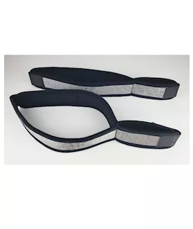 Spartacus Wrist to Thigh Cuffs Neoprene Silver