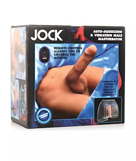 Curve Toys Jock Vibrating amp Squeezing Male Masturbator wPoseable Dildo