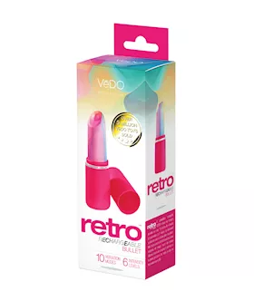 VeDO Retro Rechargeable Bullet Lip Stick Vibe  Pink