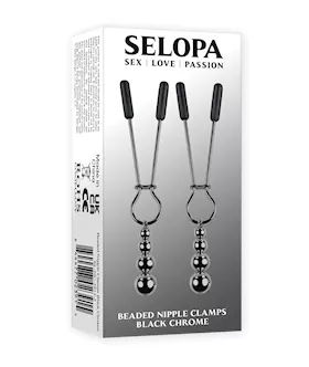 Selopa Beaded Nipple Clamps Black Chrome